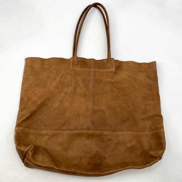 Banana Republic Cognac Leather Slouch Tote Bag - Picture 5 of 9